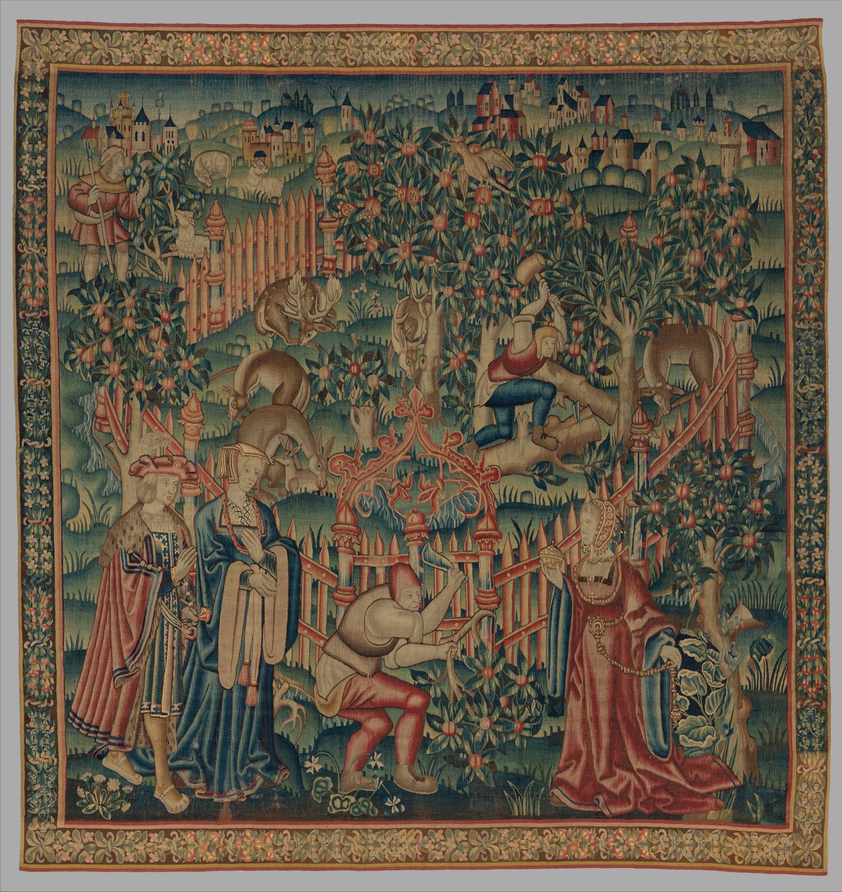 Træhuggere arbejder i en Dyrehave, ca. 1515-35 af Netherlandish School