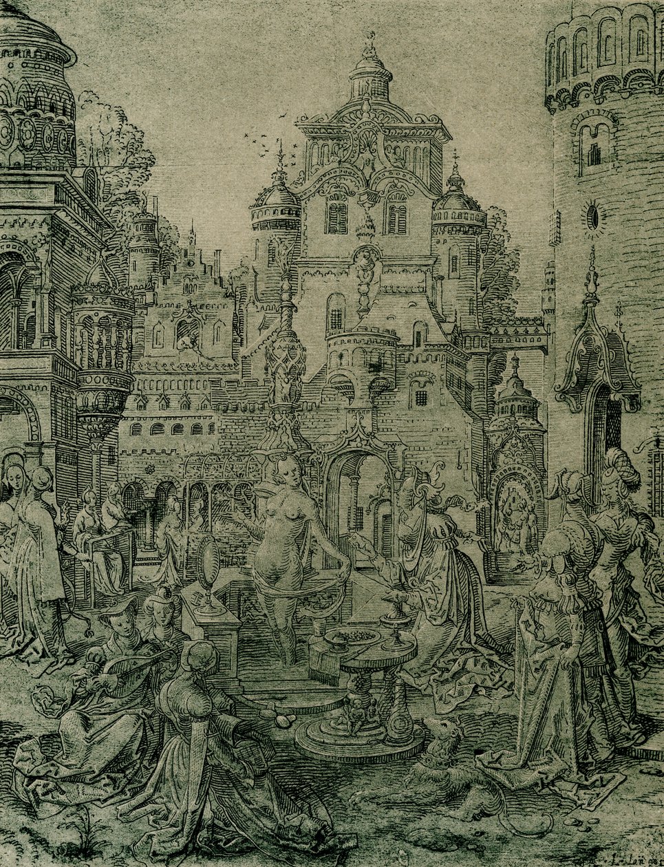 Bathsheba badning af Netherlandish School