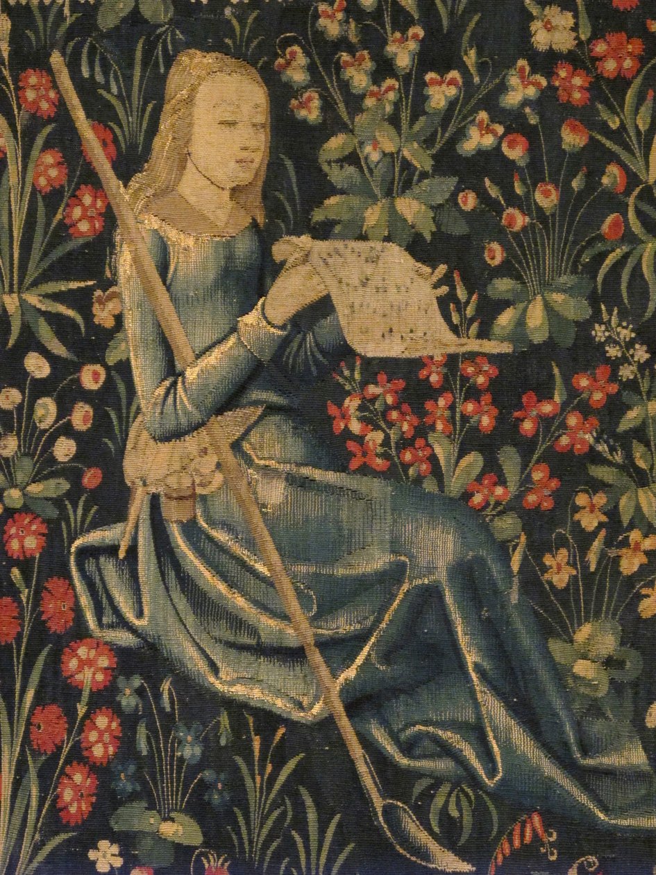 Hyrdinde sang, ca. 1500-30 (uld og silke) af Netherlandish School
