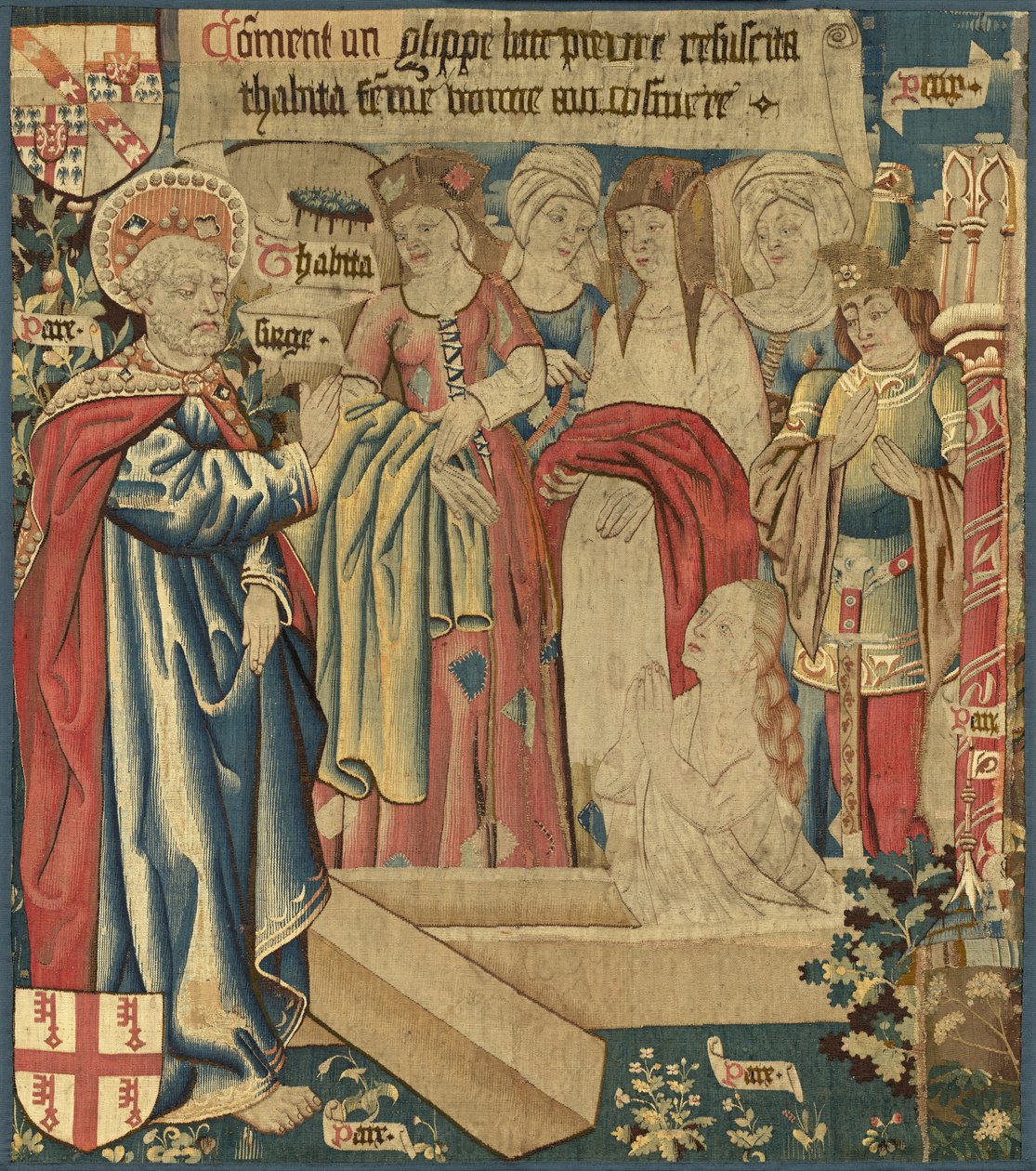 Rejsningen af Tabitha af Netherlandish 15th Century