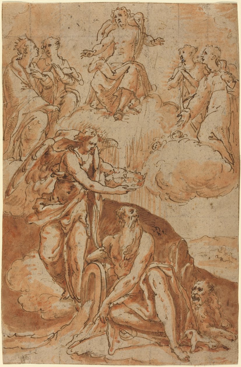 Sankt Jerome (?) af Netherlandish 16th Century