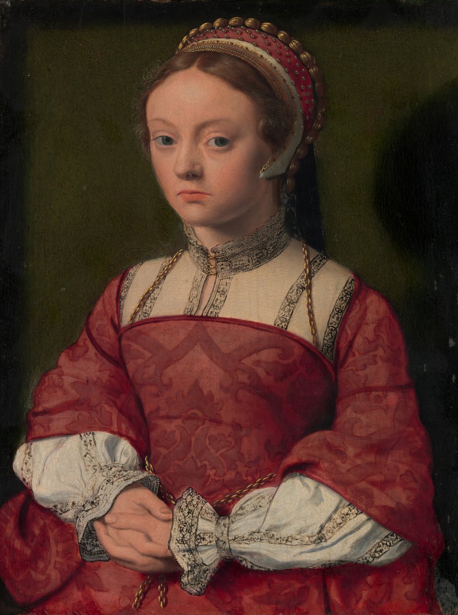 Portræt af en ung kvinde. af Netherlandish Painter