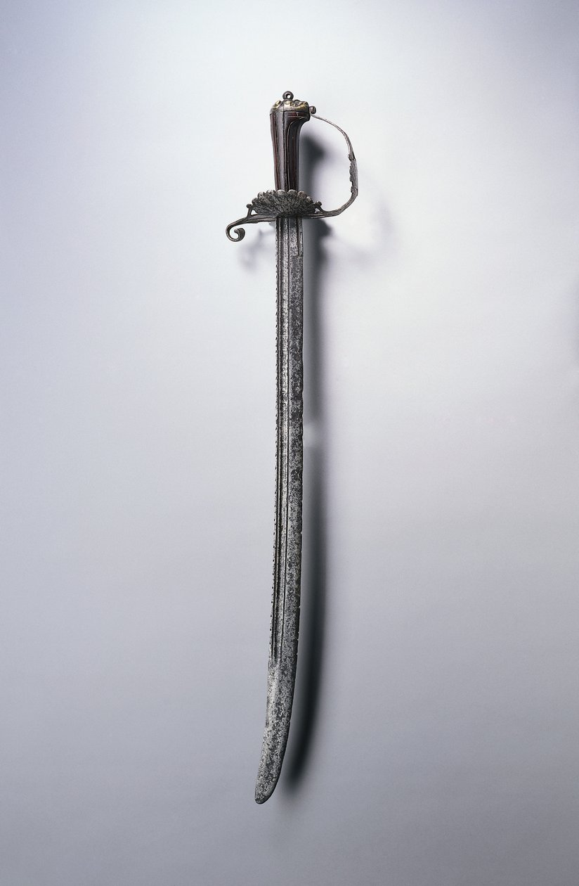 Jagtsværd, ca. 1700 (stål, træ og messing) af Netherlandish School