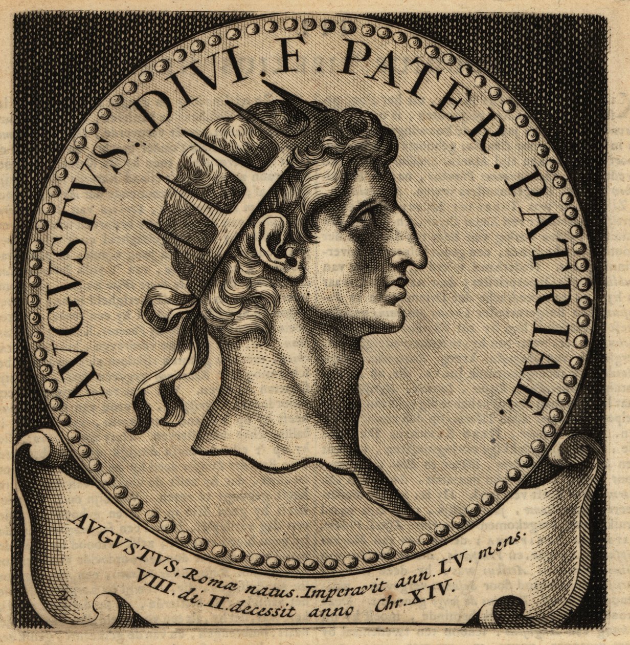 Portræt af den romerske kejser Augustus. af Netherlandish School