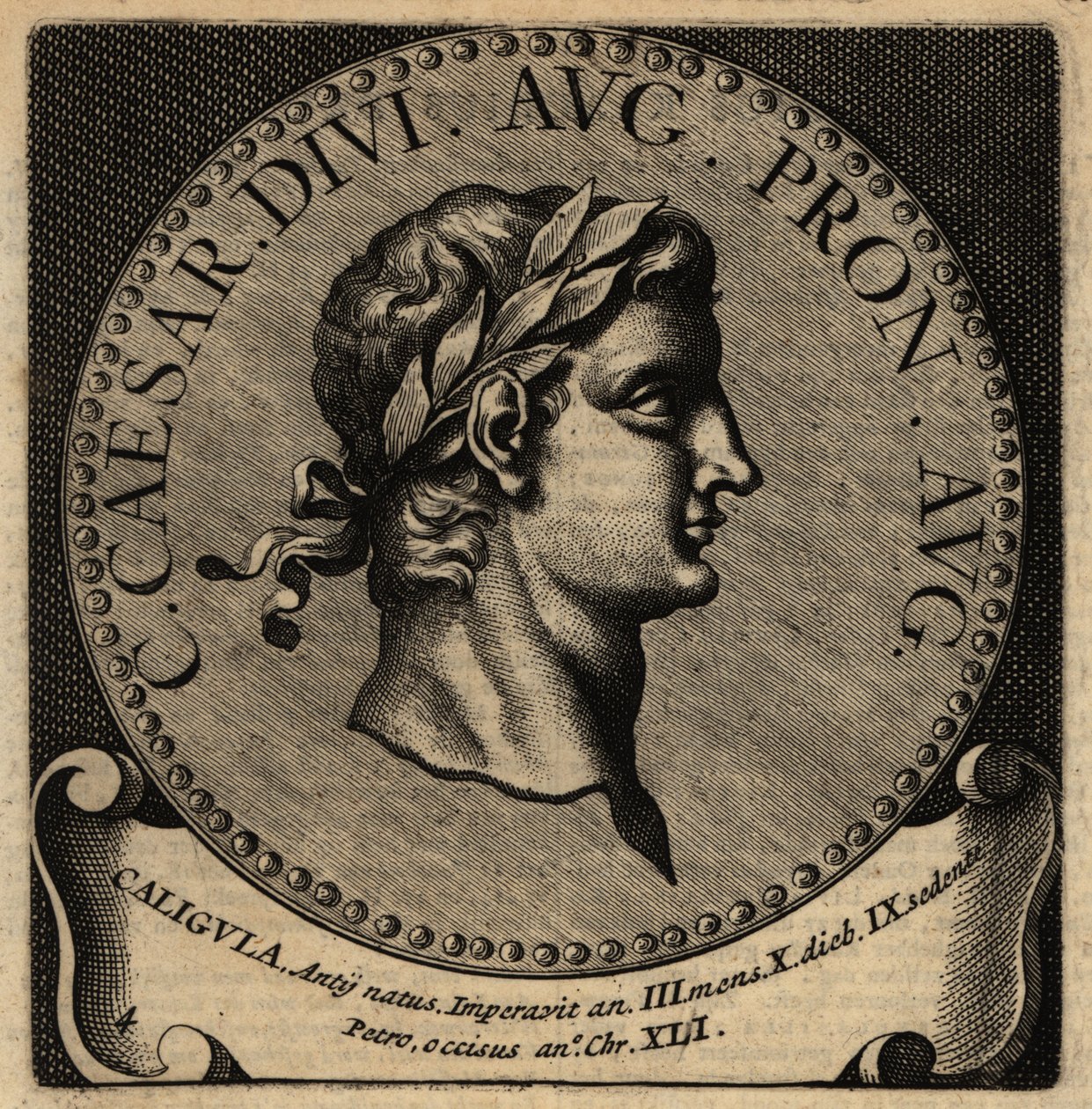 Portræt af den romerske kejser Caligula. af Netherlandish School