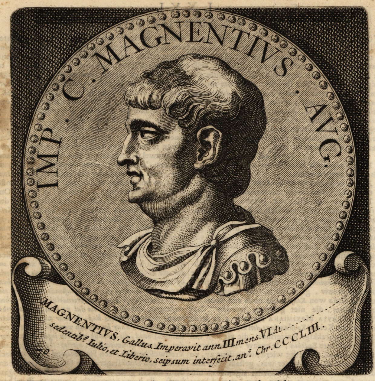 Portræt af den romerske kejser Magnentius. af Netherlandish School
