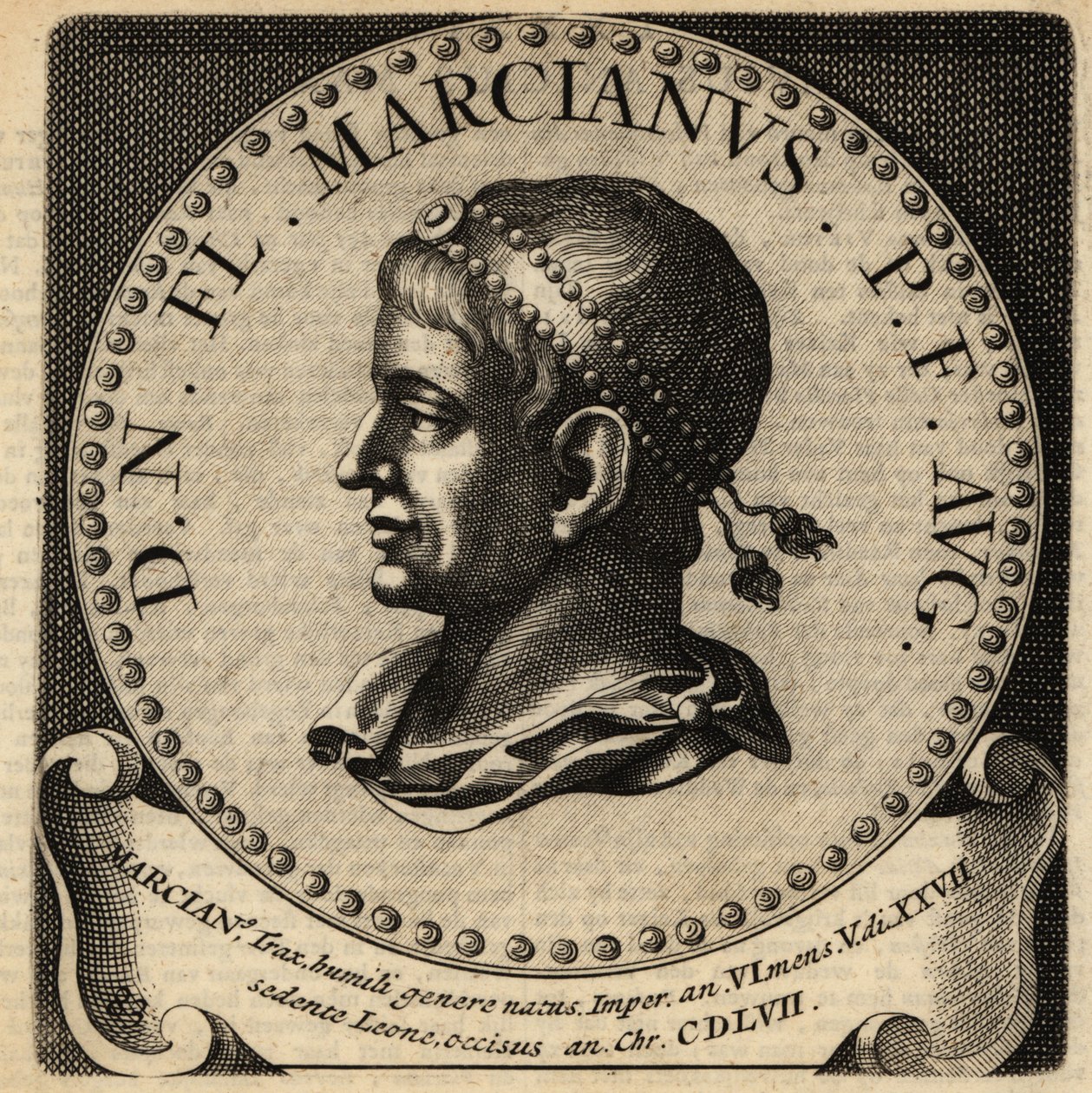Portræt af den romerske kejser Marcian. af Netherlandish School