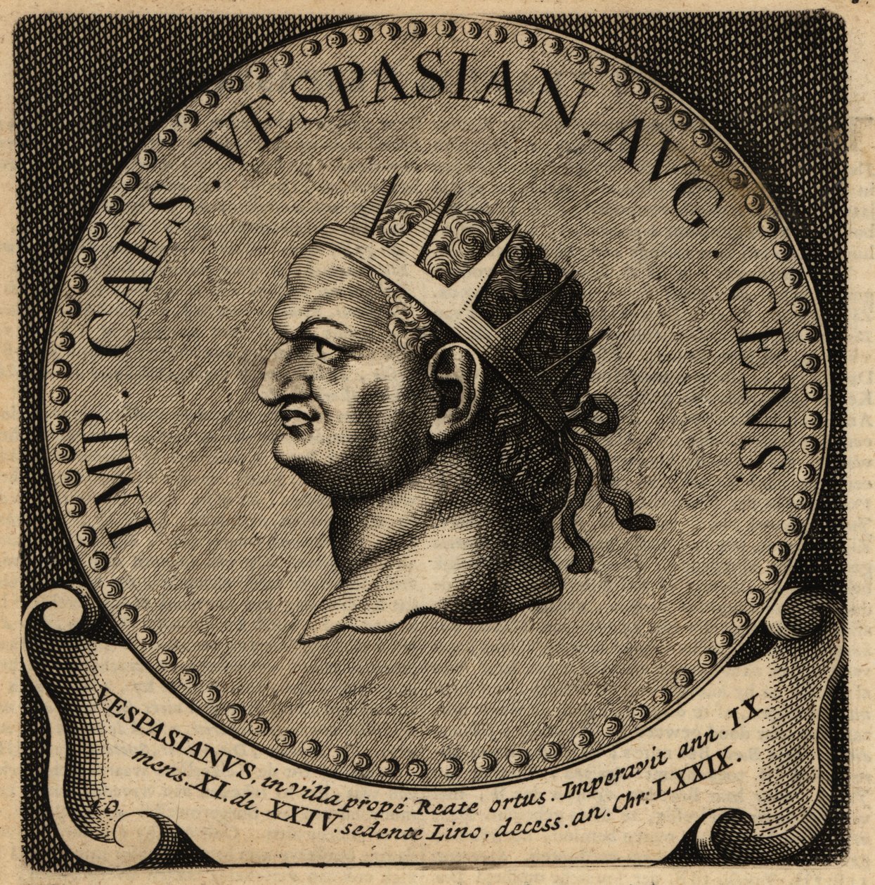 Portræt af den romerske kejser Vespasian. af Netherlandish School