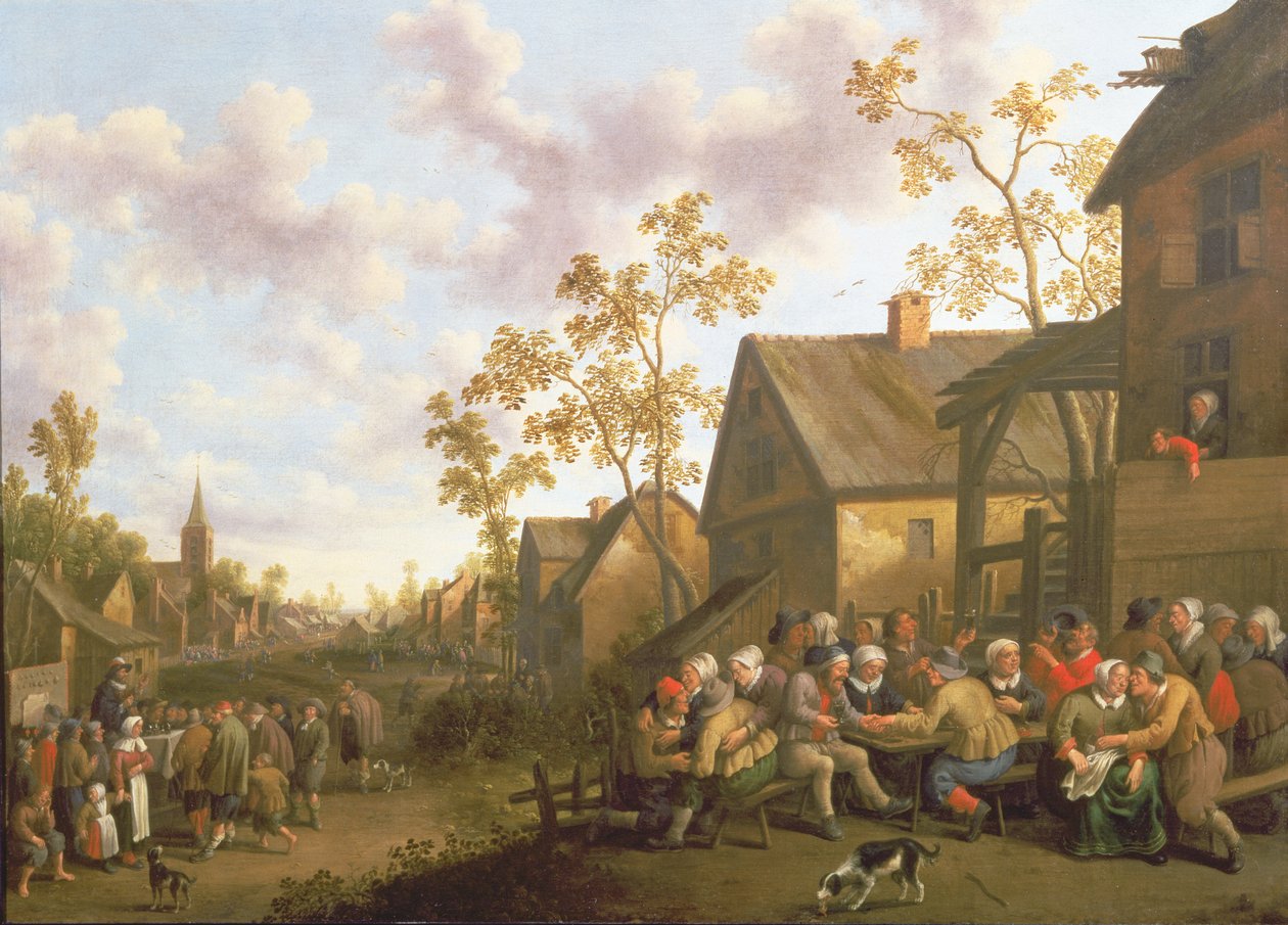 Den hellige familie (tempera på panel) af Netherlandish School