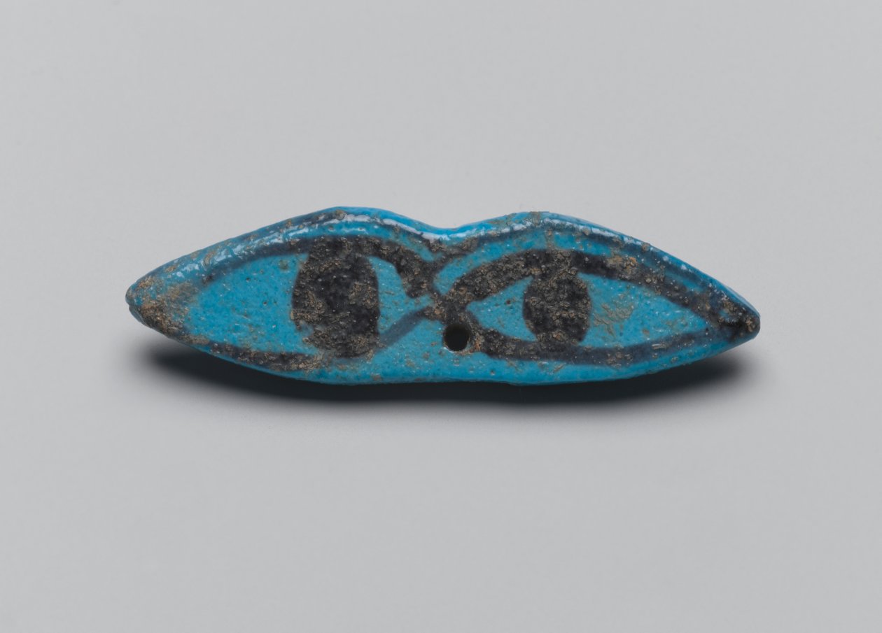 Amulet i form af to øjne, fra Deir el-Bahri (fajance) af New Kingdom Egyptian