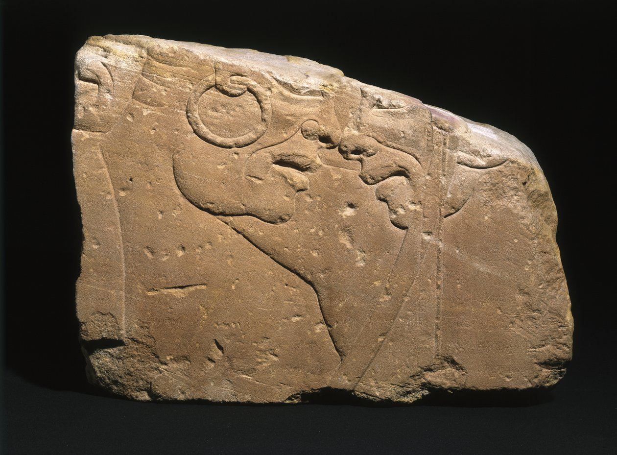 Besejrede nubiske krigere, fra Sesebi, Sudan, ca. 1352-1347 f.Kr. (sandsten) af New Kingdom Egyptian