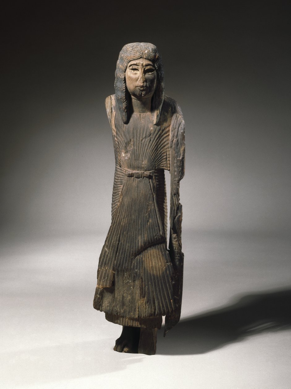 Stående statue af Si-Eset, ca. 1279-1203 f.Kr. (træ) af New Kingdom Egyptian