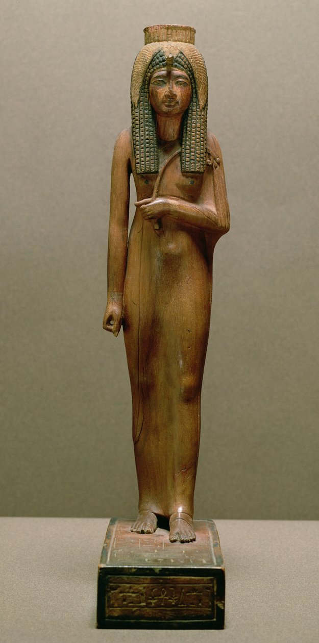 Den guddommelige dronning Ahmose Nefertari (malet træ) af New Kingdom Egyptian