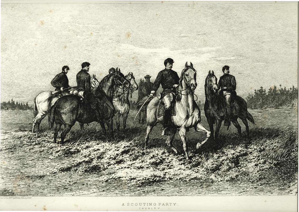 En spejderfest. Kavaleri af Edwin Austin Forbes