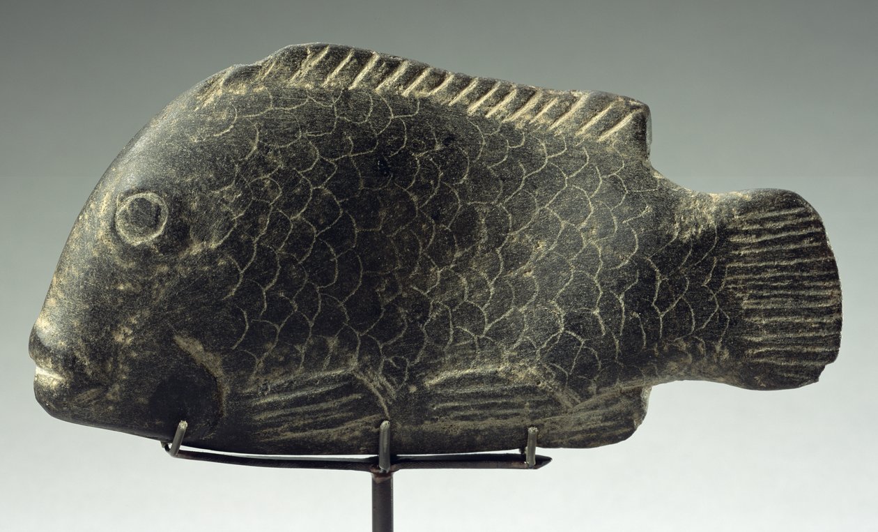 Fisk, 1540-1069 f.Kr. (hård sort sten) af New Kingdom Egyptian