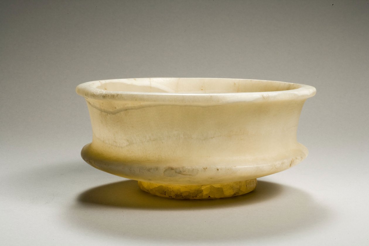 Tazza, 18.-19. dynasti, 1540-1186 f.Kr. (alabaster) af New Kingdom Egyptian