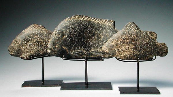 Tre fisk af New Kingdom Egyptian