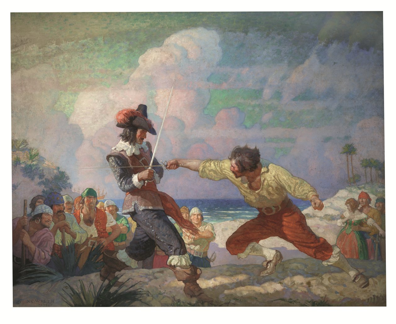 Duellen på stranden af Newell Convers Wyeth