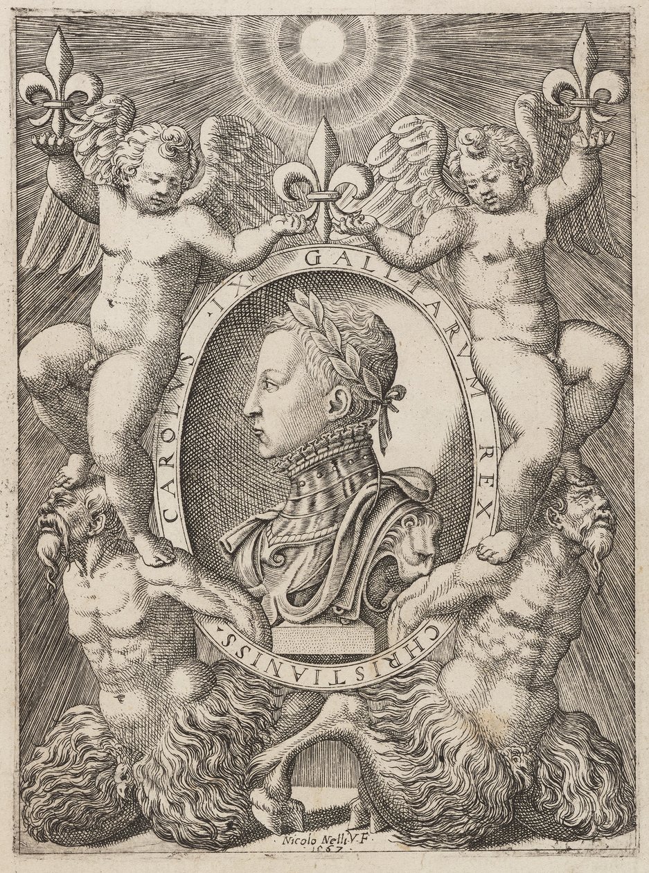 Charles IX af Frankrig, pub. ca. 1567 af Niccolò Nelli