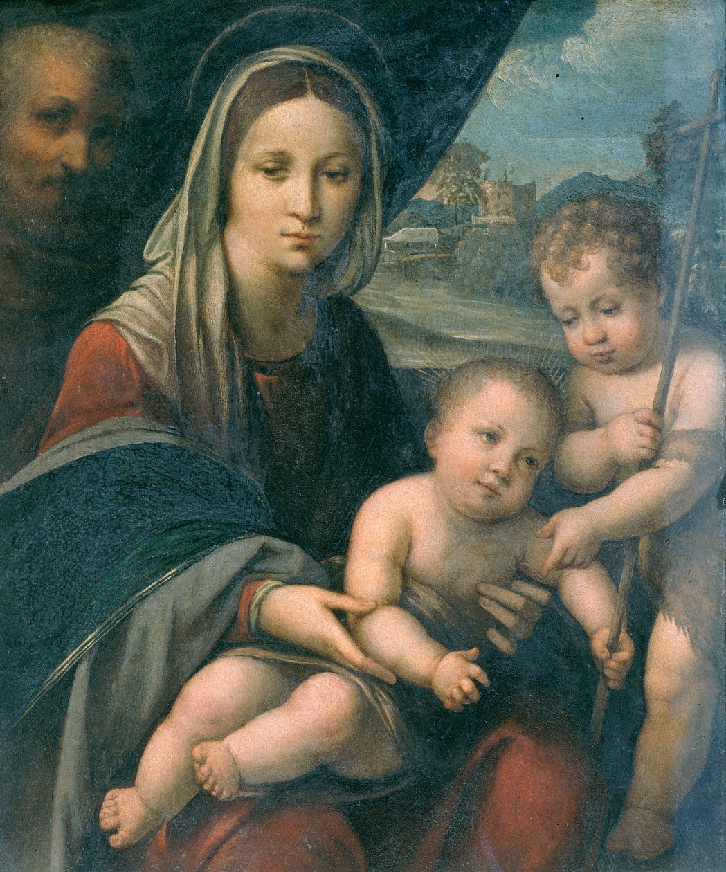 Hellig Familie med spædbarnet St. John af Niccolò Pisano