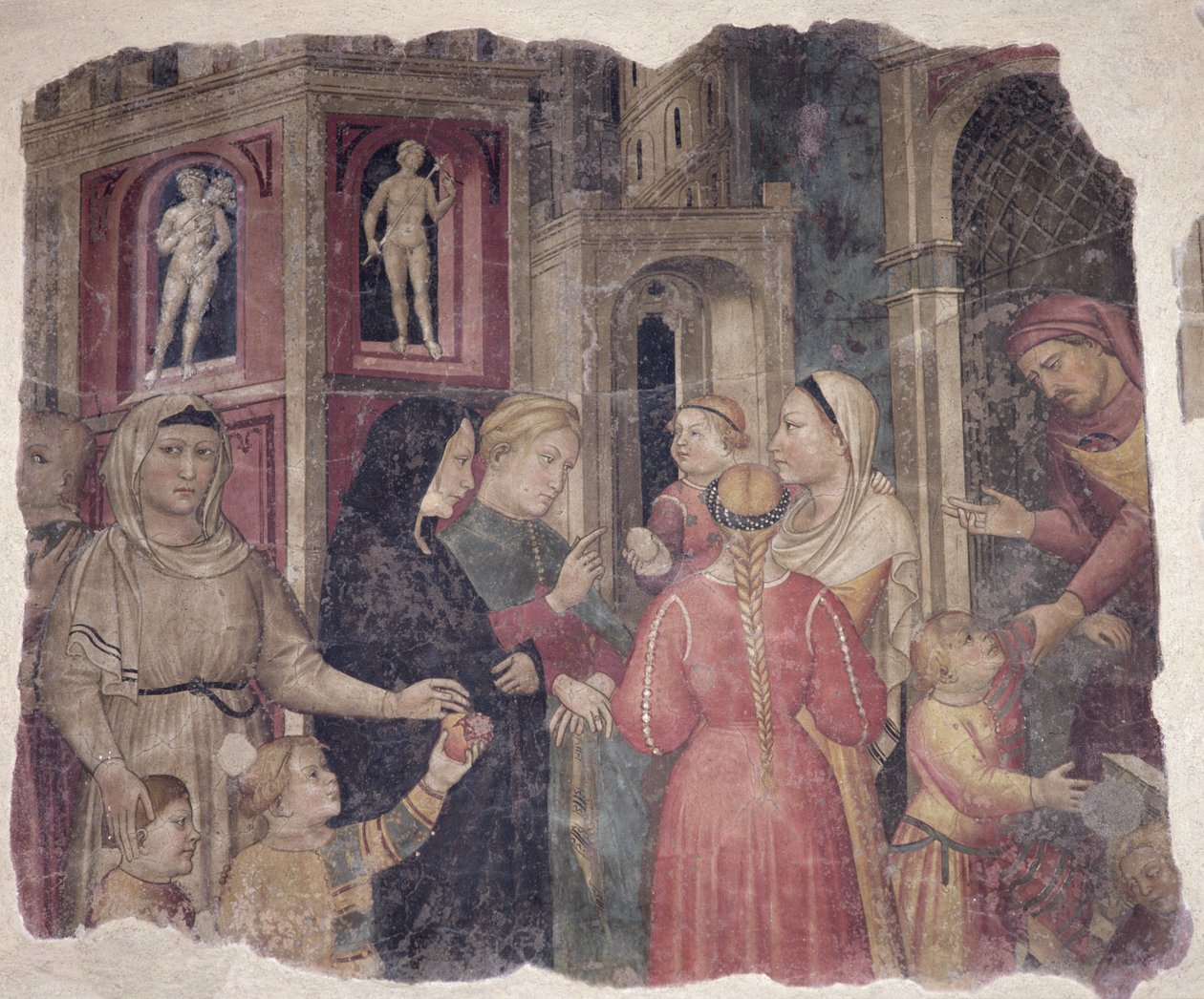 Captains of Mercy, 1386 (detaljer) af Niccolò Pietro di Gerini