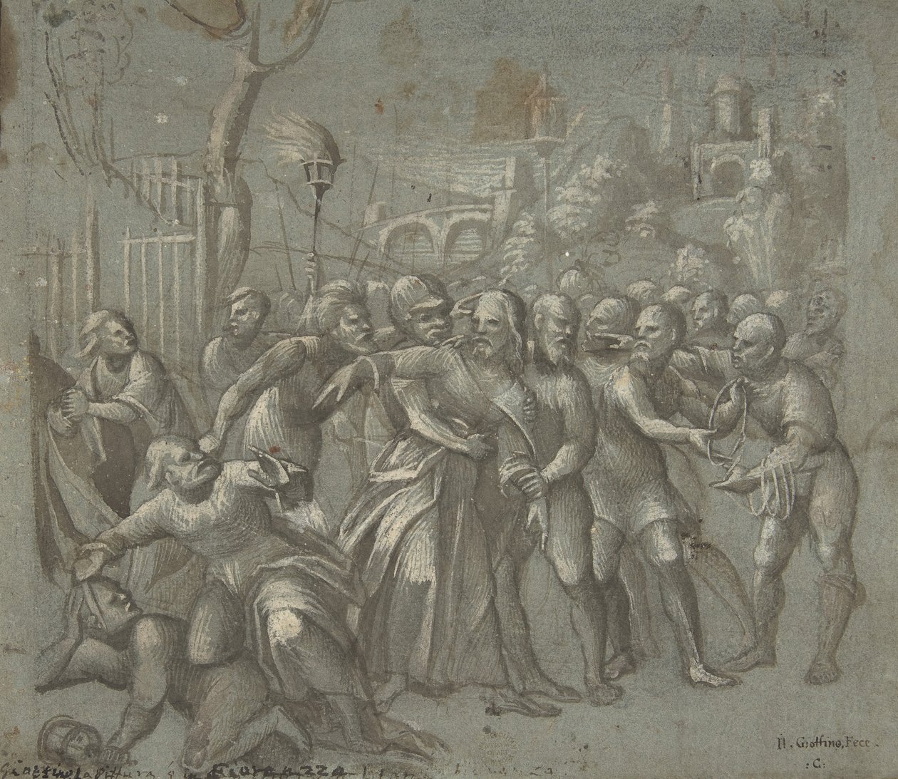 Kristi arrestation, ca. 1545-46. af Niccolo Giolfino