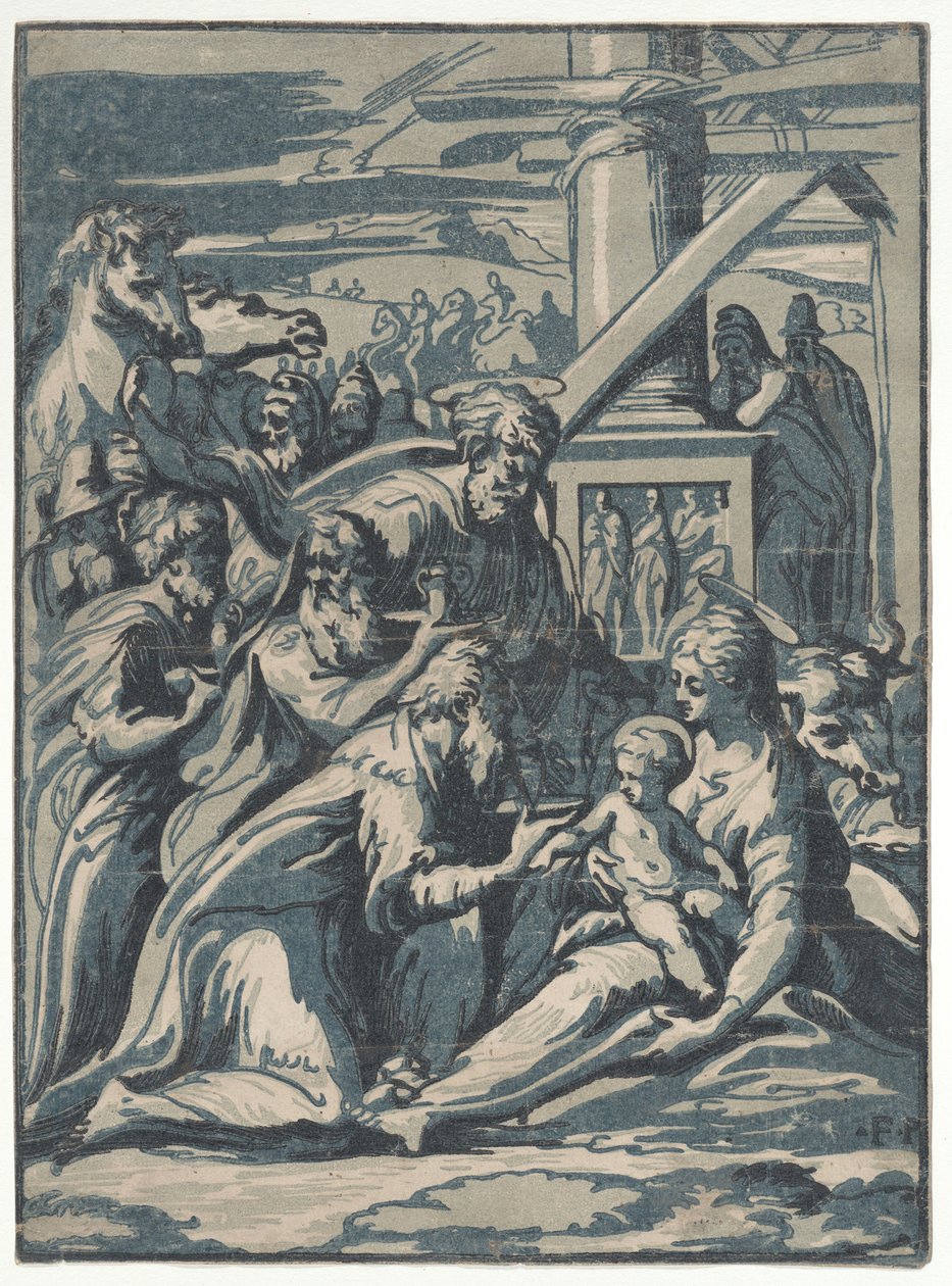 Tilbedelse af Magi, 1540-50., 1540-50. af Niccolo Vicentino