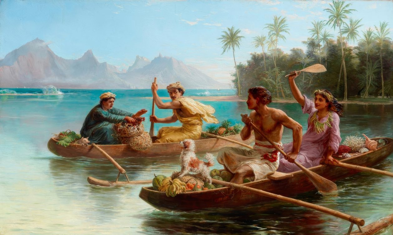N.Chevalier, Race to the Market, Tahiti af Nicholas Chevalier
