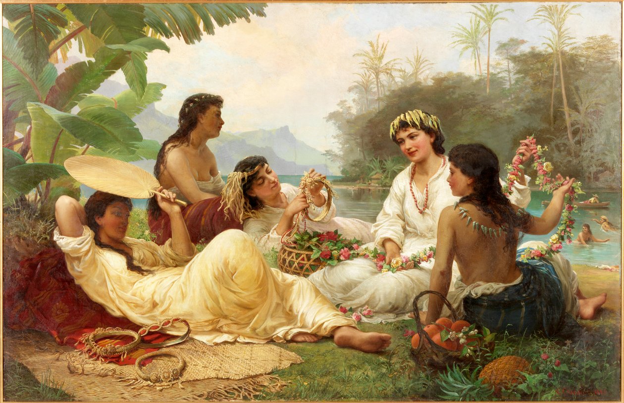 Solrige himmelstrøg, Tahiti af Nicholas Chevalier