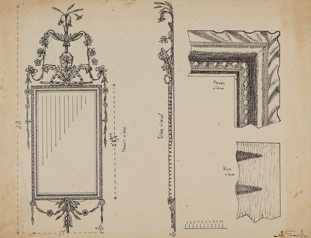 Ramme til et spejl af Nicholas Gorid
