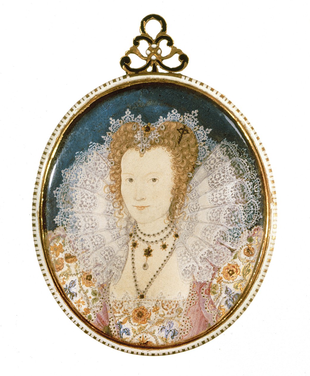 Miniature af en ukendt dame af Nicholas Hilliard