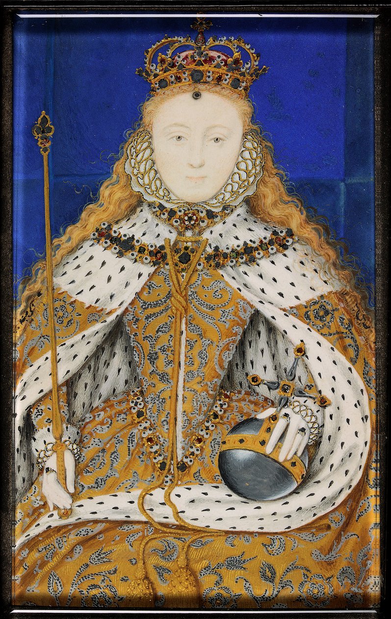 Dronning Elizabeth I (emalje) af Nicholas Hilliard