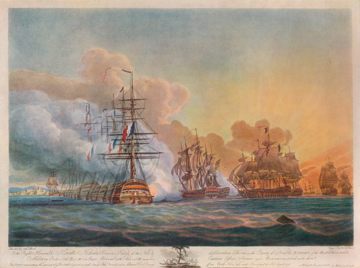 Slaget ved Nilen, c1799 af Nicholas Pocock