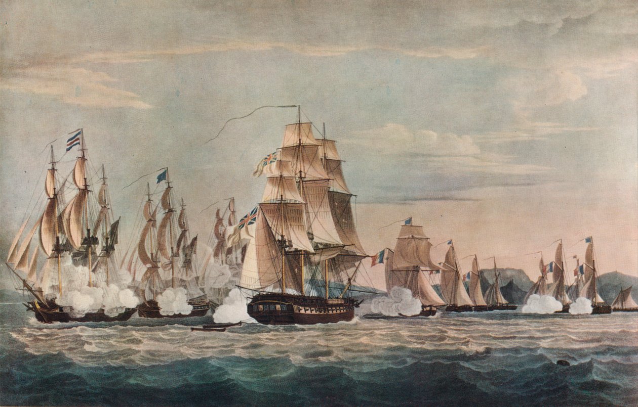 Tilfangetagelse af Sparviére, c1811 af Nicholas Pocock