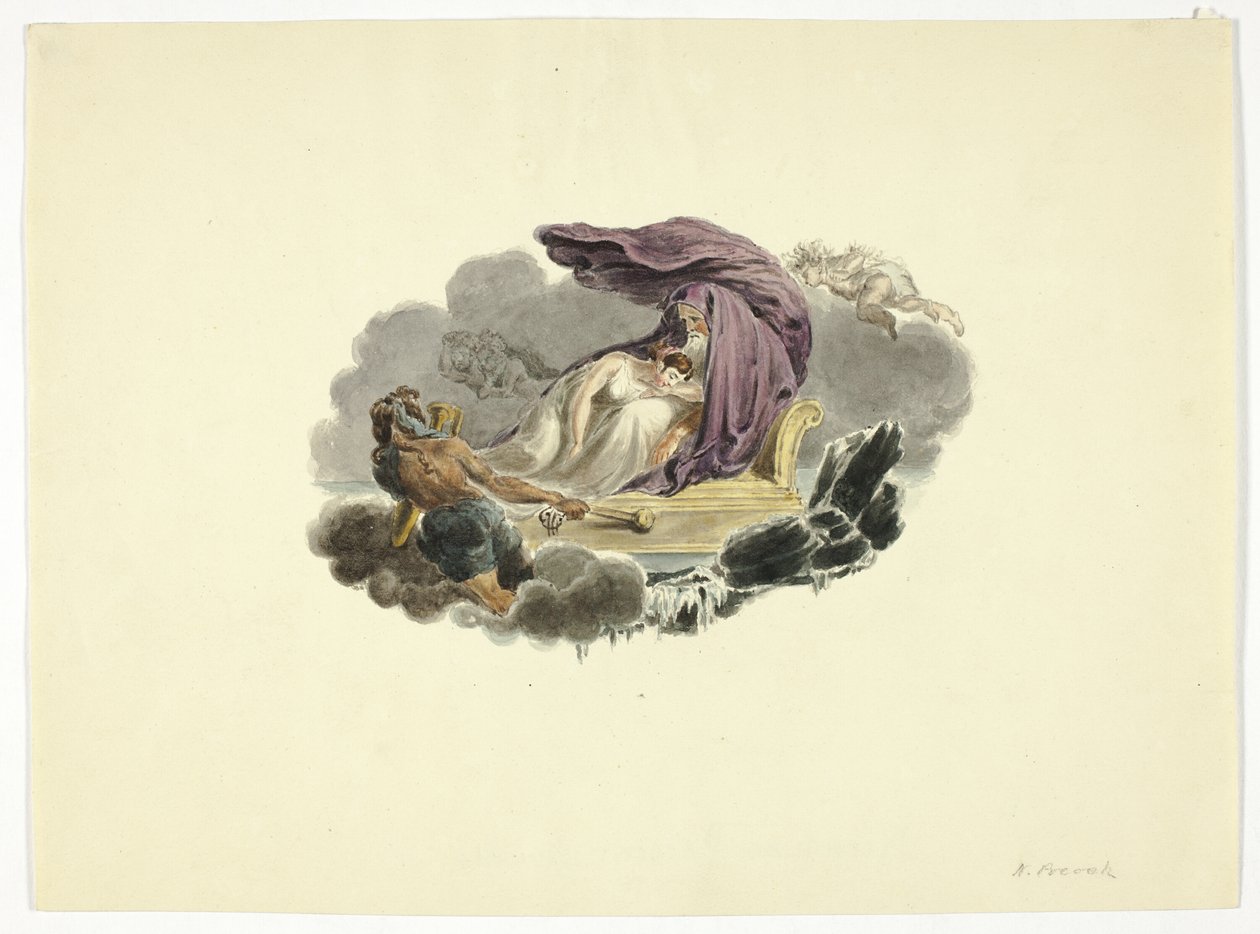 Mytologisk scene af Nicholas Pocock