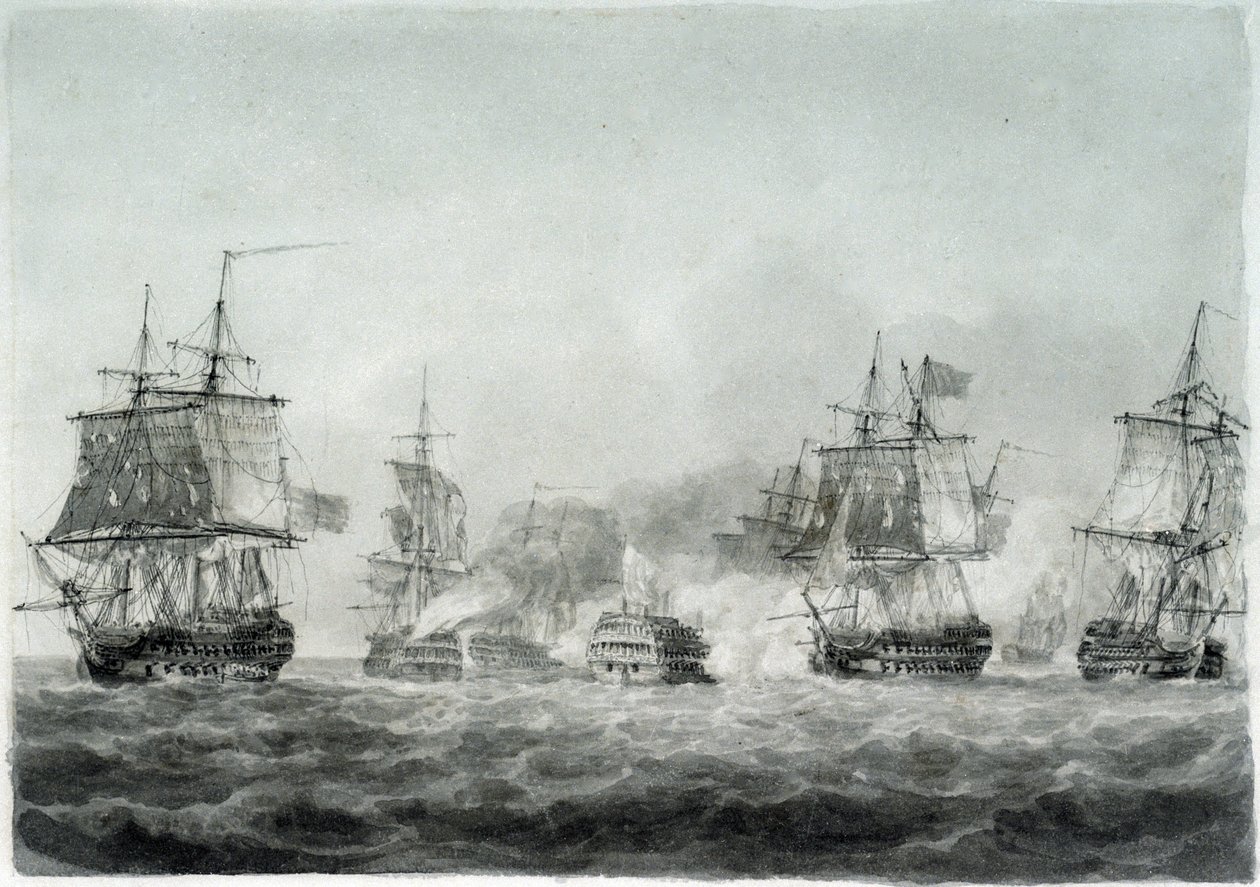 Slaget ved Camperdown (Nordsøen) af Nicholas Pocock