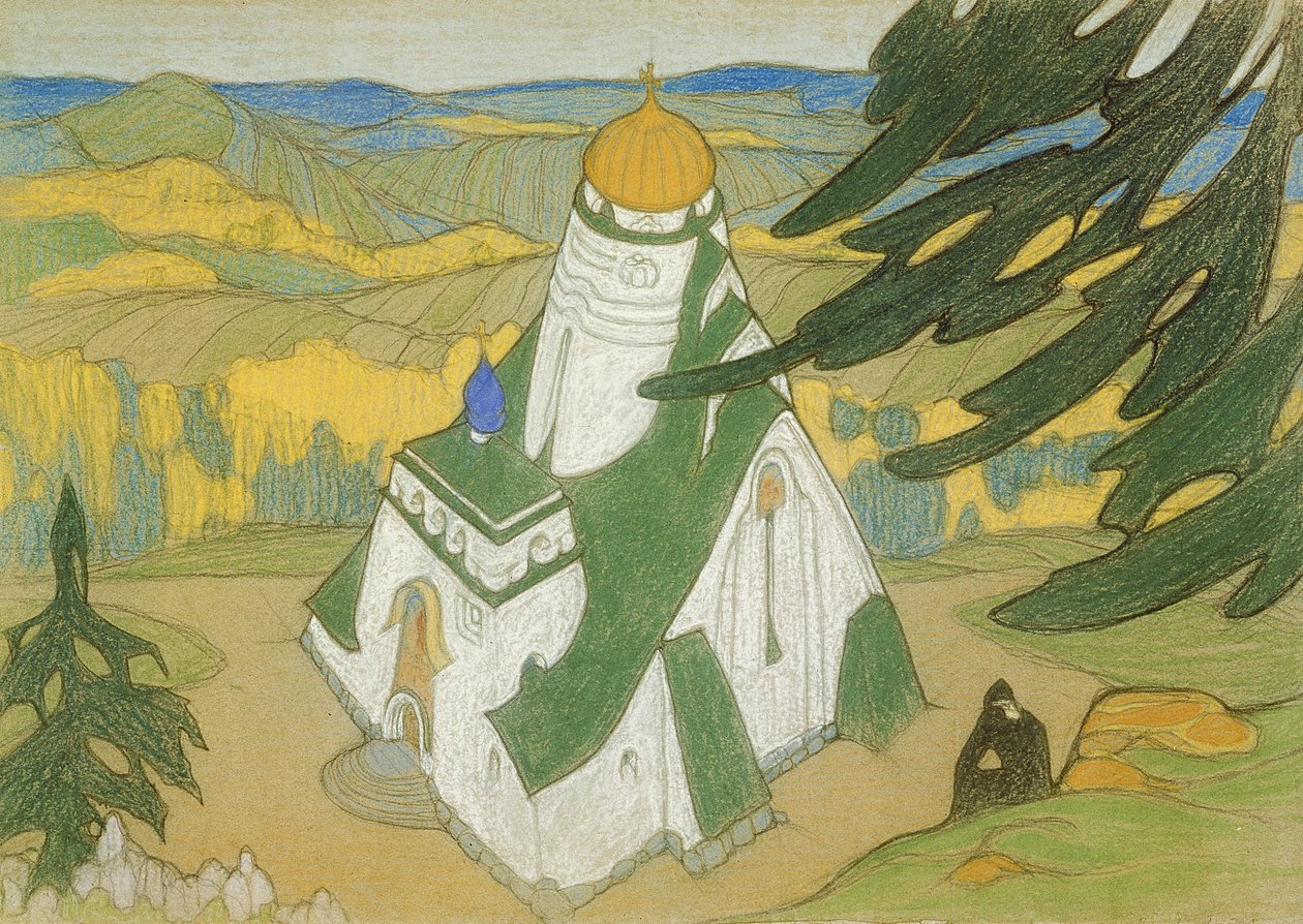 Tegning i begyndelsen af det 20. århundrede af Nicholas Roerich