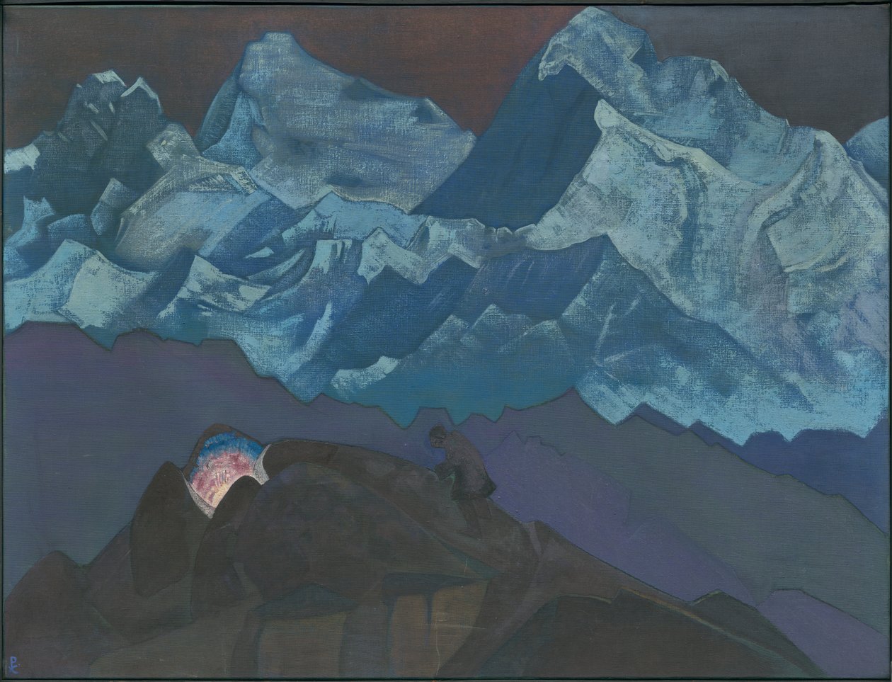Ildblomst. ?Hans land? serie, 1924 af Nicholas Roerich