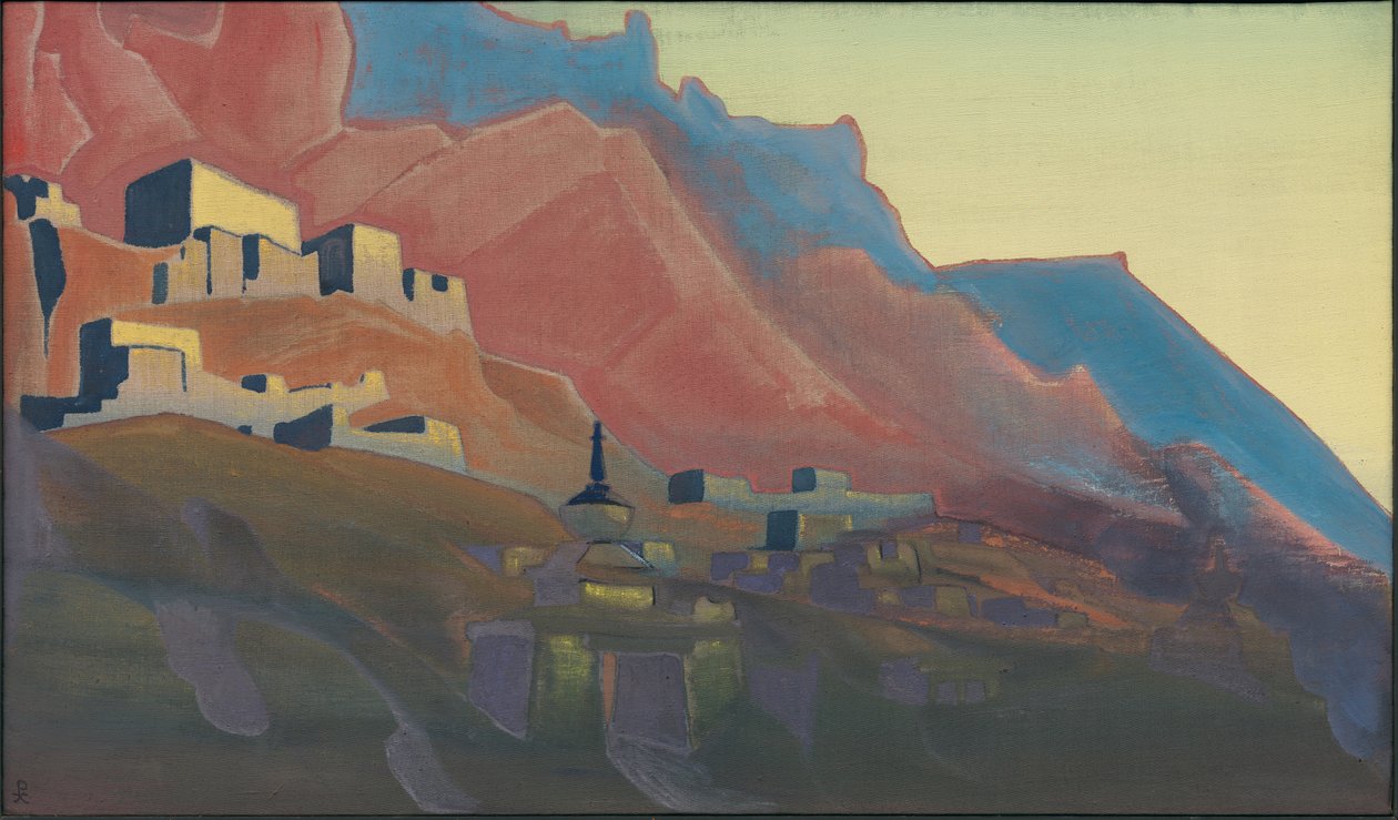 Ladakh, Sunset, "Holy Mountains", serien, 1933 af Nicholas Roerich
