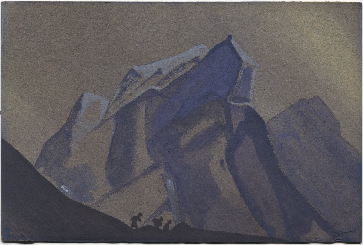 Bjergpas, Storm, 1936 af Nicholas Roerich