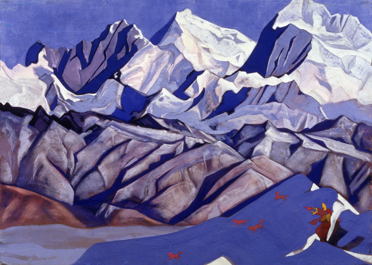 Røde Heste, 1925 af Nicholas Roerich