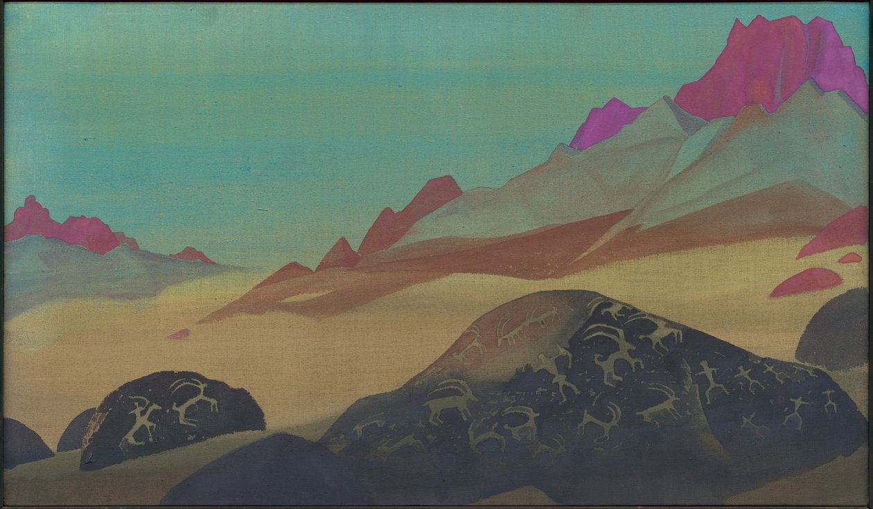Rocks of Ladakh, 1932 af Nicholas Roerich