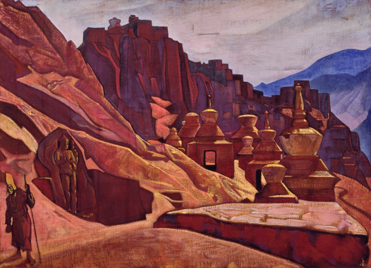 Bonpo-klosteret i Tibet, 1925 af Nicholas Roerich