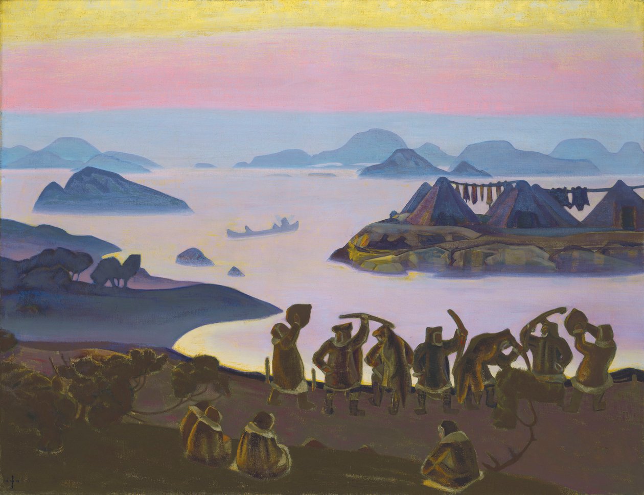 The Call of the Sun, 1919. af Nicholas Roerich