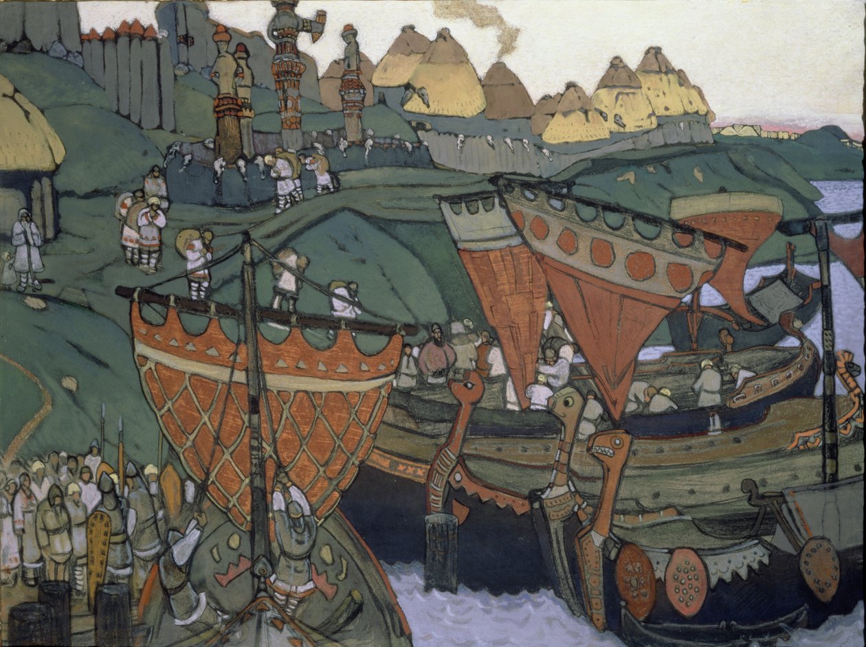 Slaverne ved Dnepr, 1905 af Nicholas Roerich