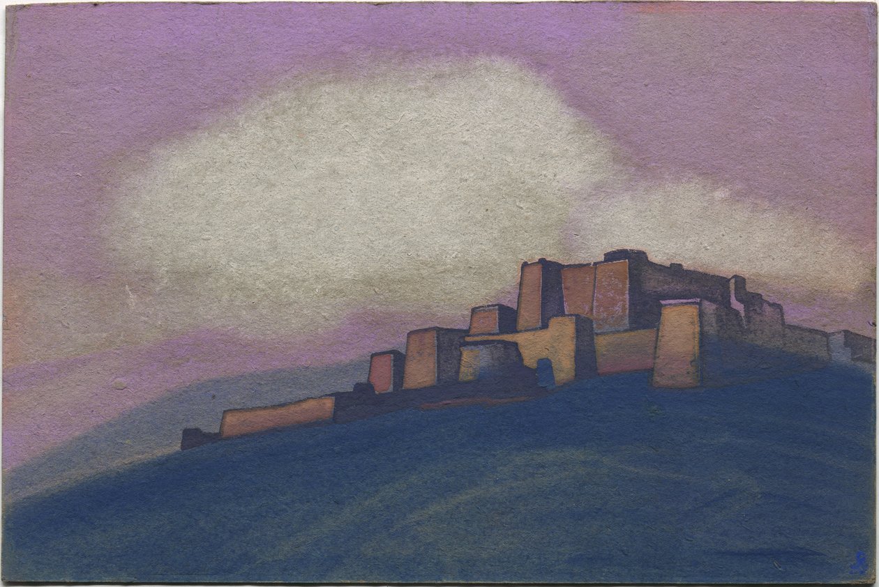 Tibetansk fæstning, 1936 af Nicholas Roerich