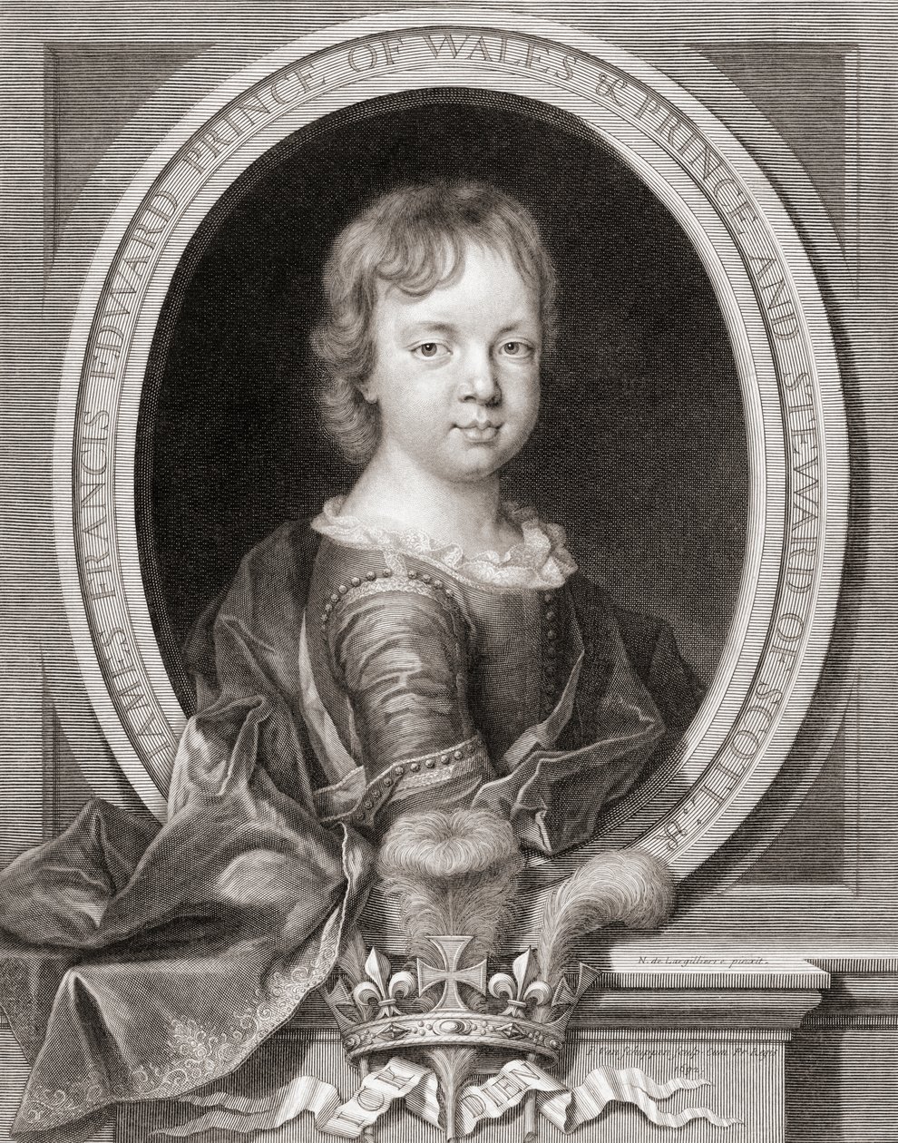Prins James Francis Edward Stuart af Nicholas de (after) Largilliere