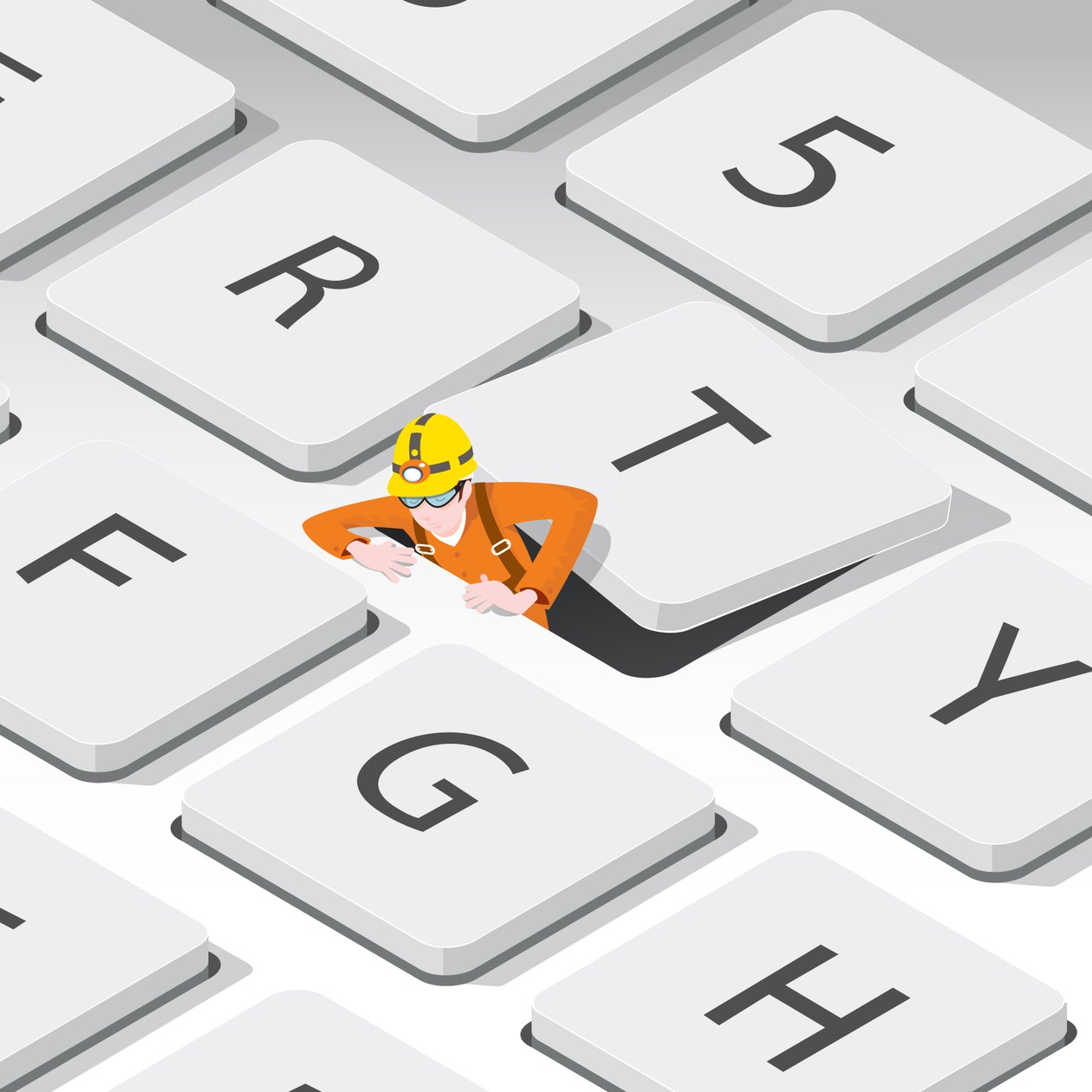 The Keyboard Cleaner, 2023 (digital) af Nick Diggory