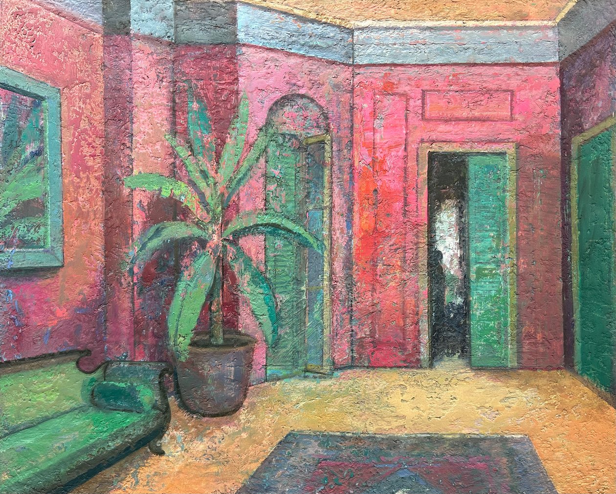 Red Interior, 2022-23 (olie på plade) af Nick Williams