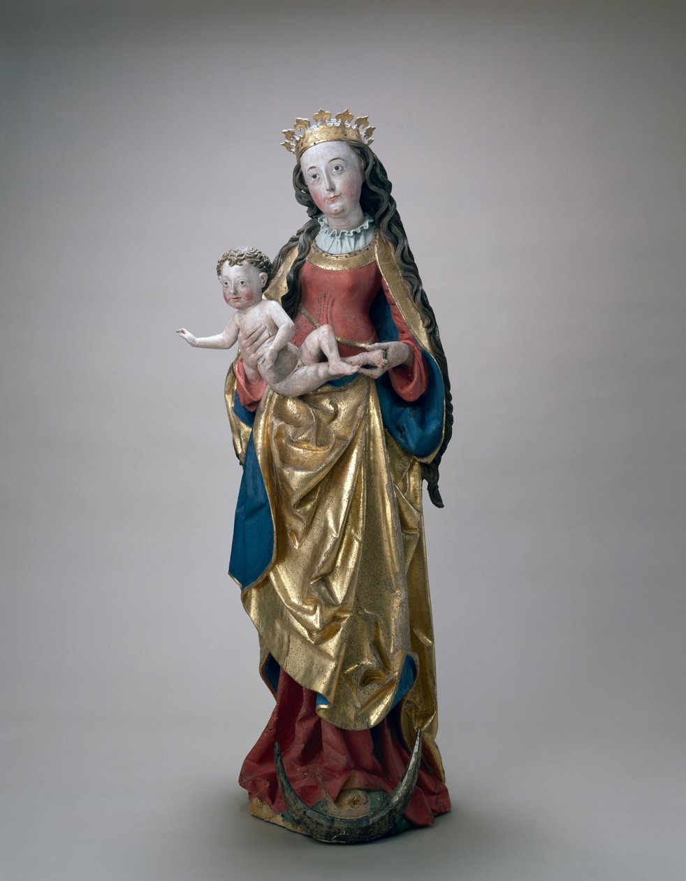 Jomfru og barn, ca. 1500-10 (malet og forgyldt limetræ) af Niclaus the Elder attr. to Weckman